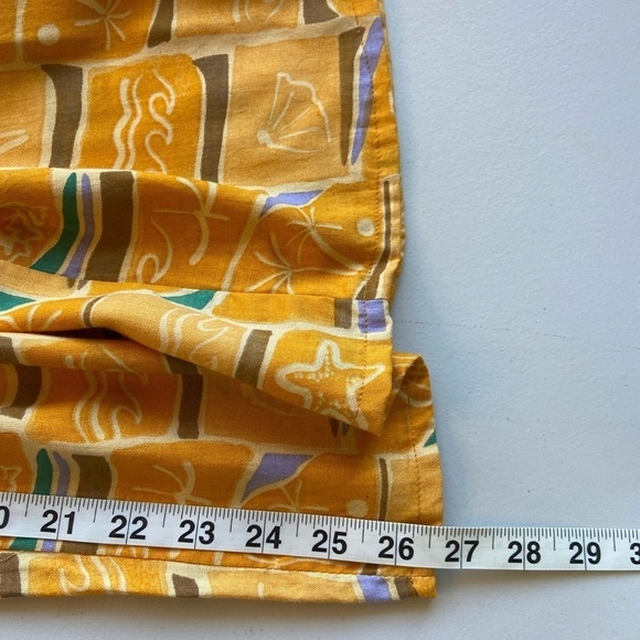 True Destinations Resort Wear Wide Leg Pants Beach Tropical Coverup Yellow M - Picture 9 of 12